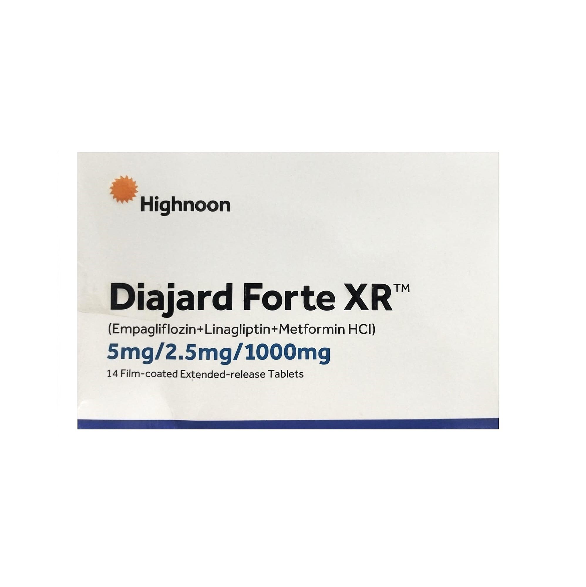 Diajard Forte Xr Tablets 5/2.5/1000Mg (1 Box = 2 Strips) (1 Strip = 7 Tablets)