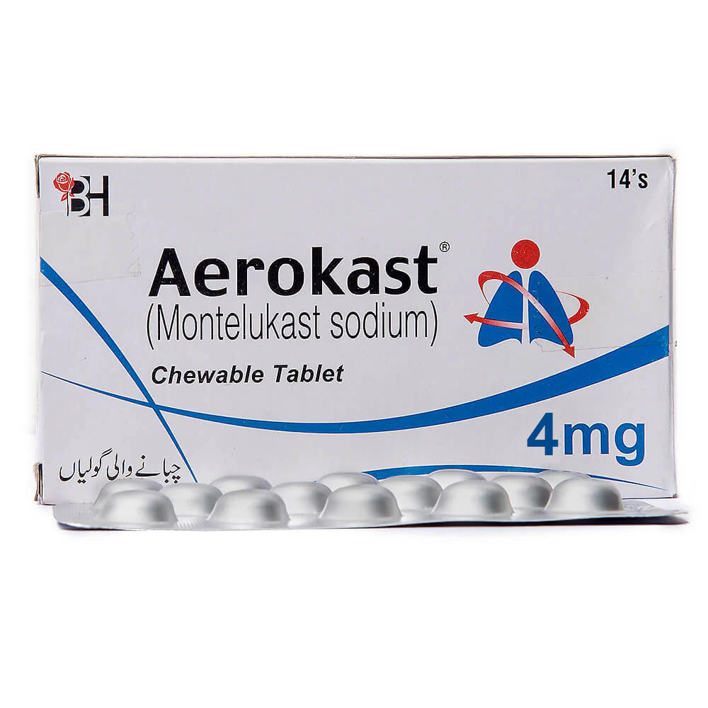 Aerokast Tablets 4Mg (1 Box = 14 Tablets)