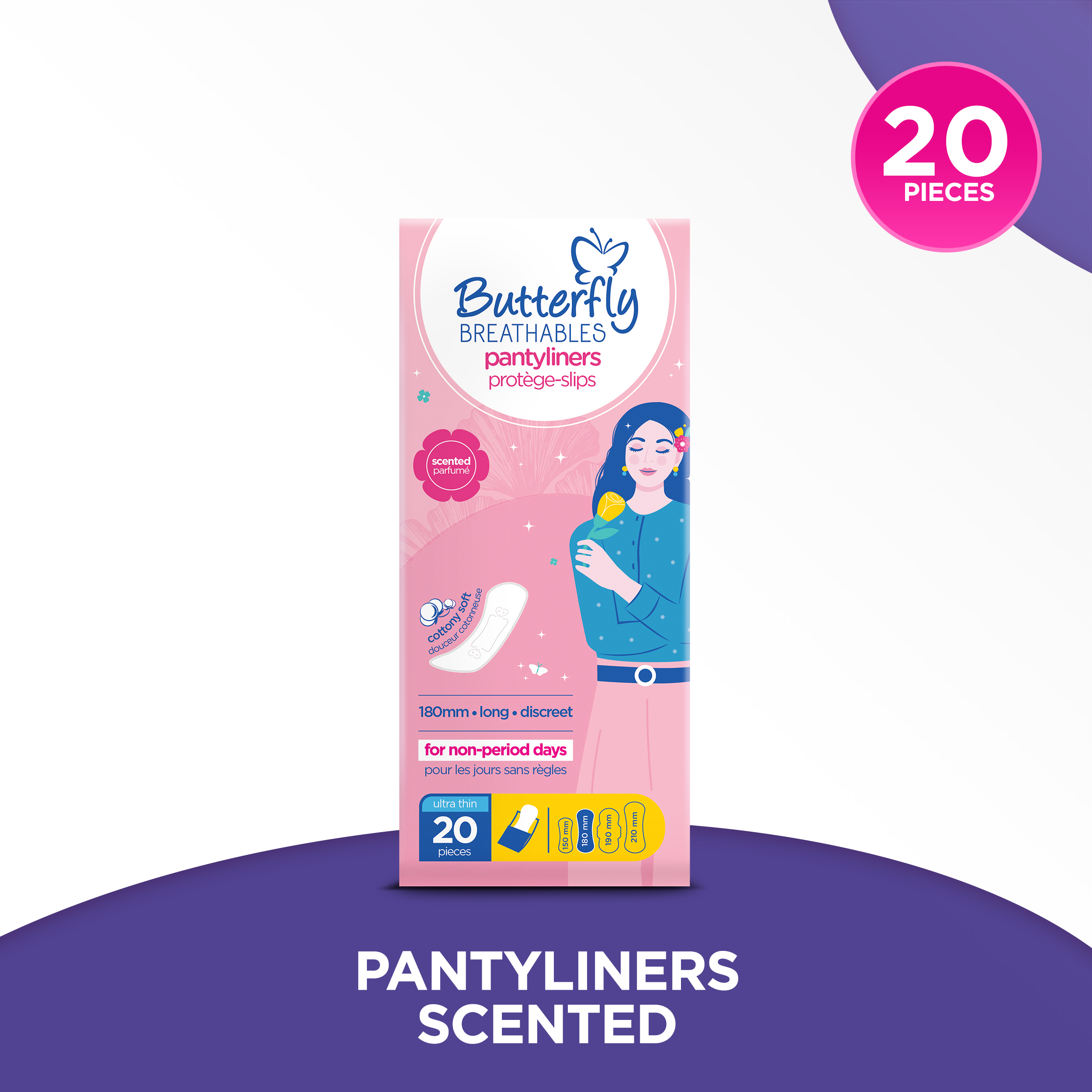 butterfly Ultra Thin 20 Pantyliner (180mm)
