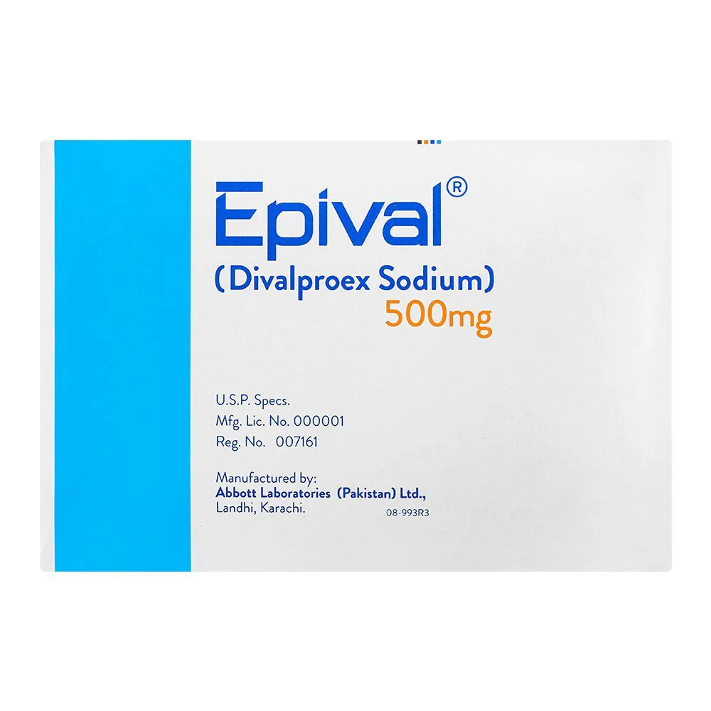 Epival Tablets 500Mg (1 Box = 10 Strips) (1 Strip = 10 Tablets)