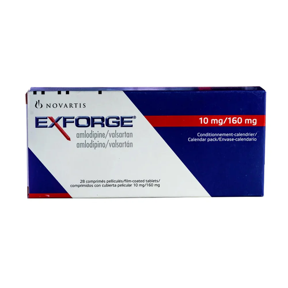 Exforge Tablets 10Mg/160Mg (1 Box = 2 Strips) (1 Strip = 14 Tablets)