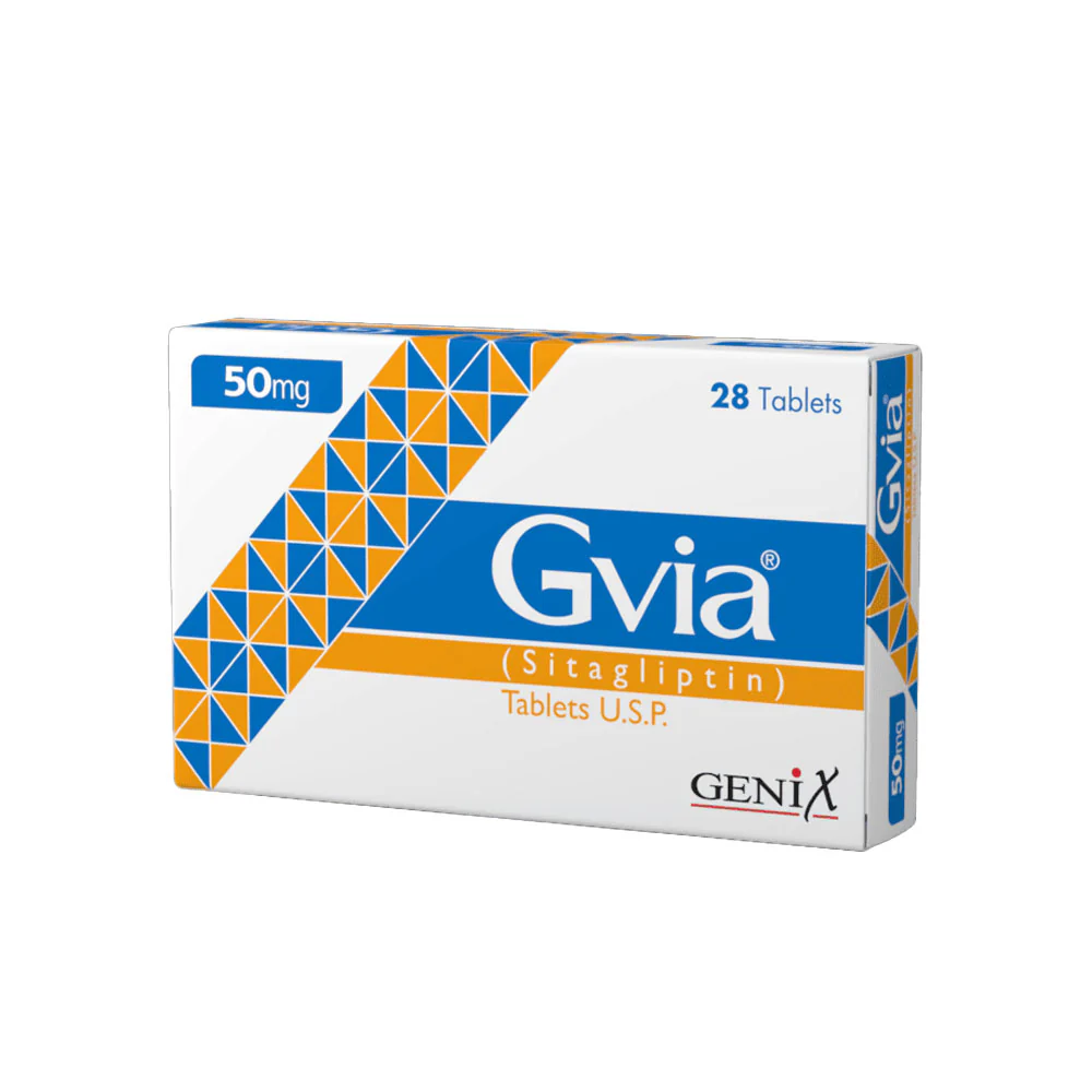 Gvia Tablets 50Mg (1 Box = 2 Strips) (1 Strip = 14 Tablets)