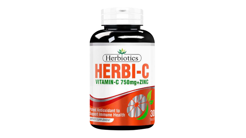 Herbiotics Herbi-C (Vitamin C + Zinc) Tablets (1 Bottle = 30 Tablets)
