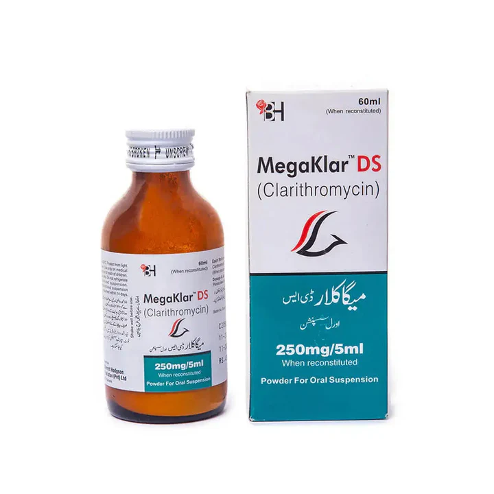 Megaklar Ds 60Ml Suspension 250Mg/5Ml