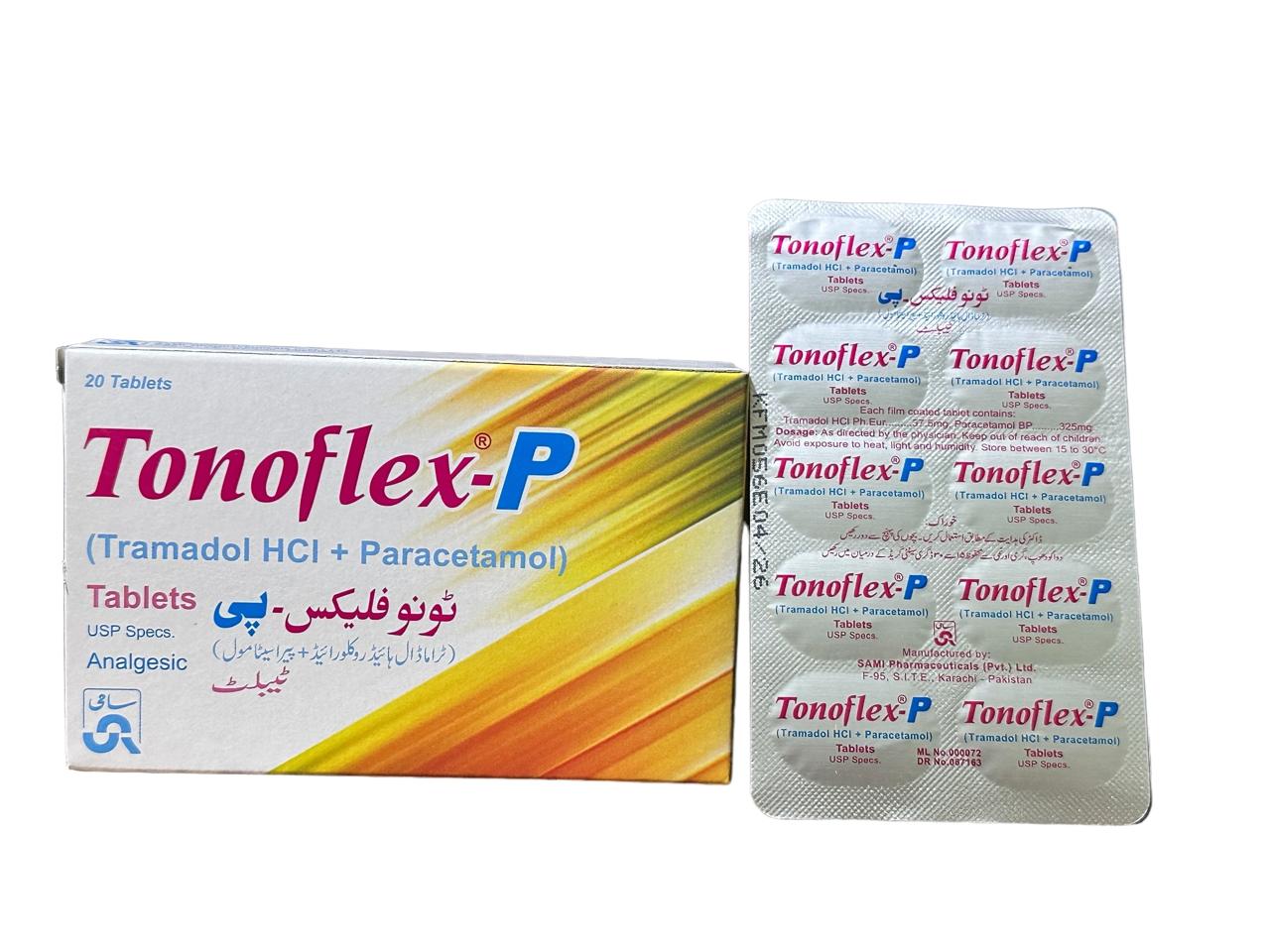 Tonoflex-P Tablets 37.5Mg/325Mg (1 Box = 2 Strips) (1 Strip = 10 Tablets)