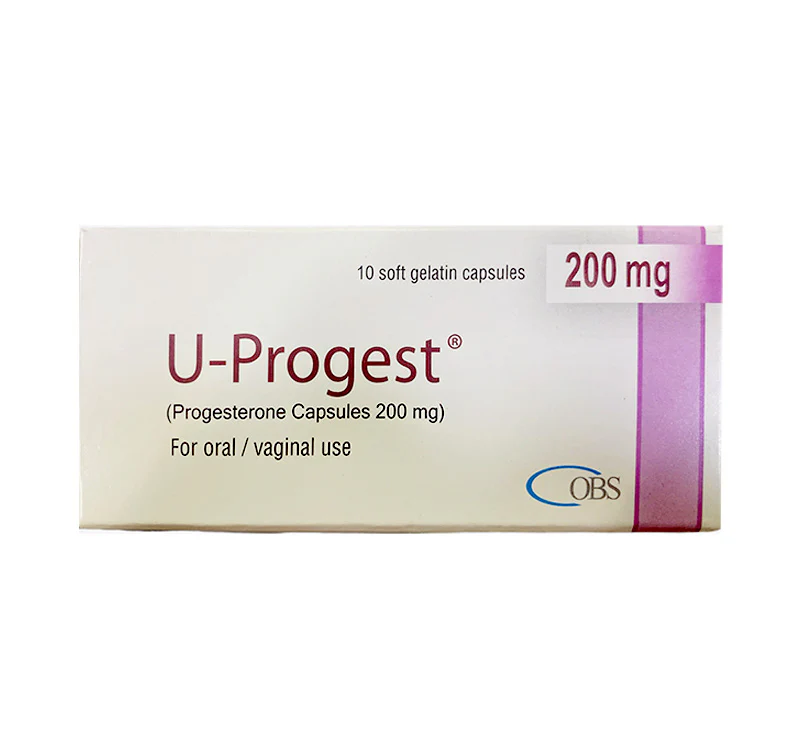 U-Progest Capsules 200Mg (1 Box = 1 Strip)(1 Strip = 10 Capsules)