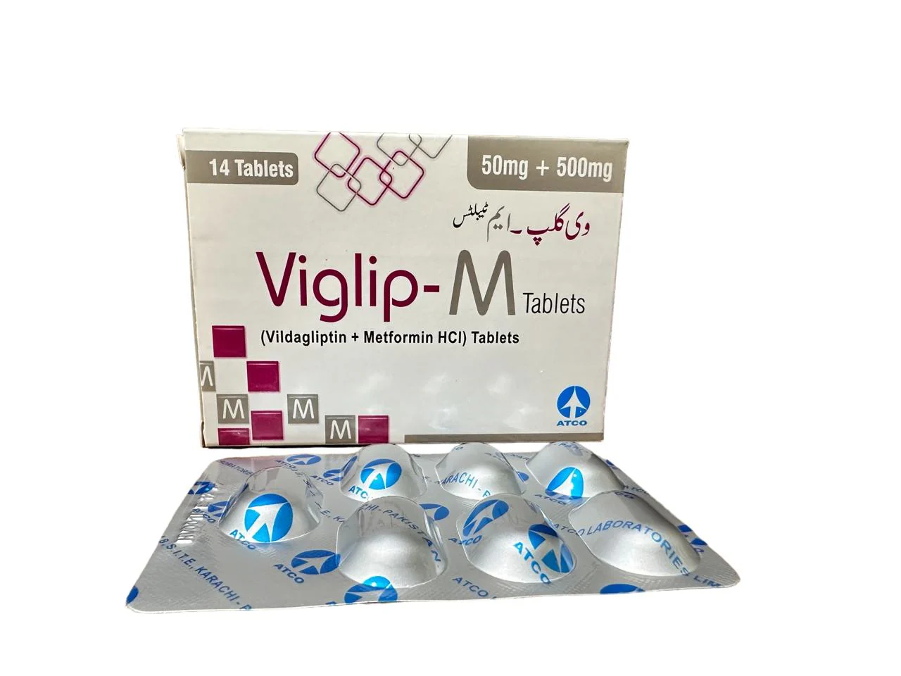 Viglip-M Tablets 50Mg/500Mg (1 Box = 2 Strips) (1 Strip = 7 Tablets)