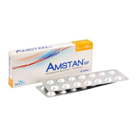 Amstan Tablets 5Mg+80Mg (1 Box = 2 Strips) (1 Strip = 14 Tablets)