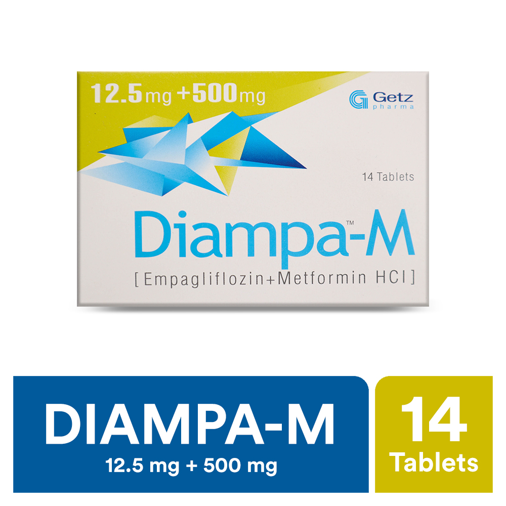 Diampa-M Tablets 12.5Mg+500Mg (1 Strip = 7 Tablets)