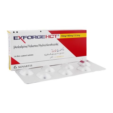 Exforge Hct Tablets 10/160/12.5Mg (1 Box = 2 Strips) (1 Strip = 7 Tablets)