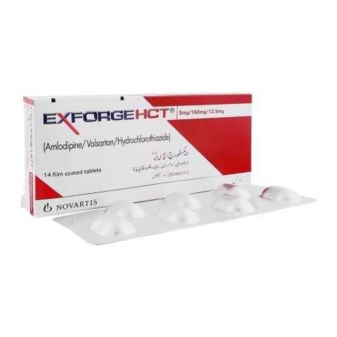 Exforge Hct Tablets 5/160/12.5Mg (1 Box = 2 Strips) (1 Strip = 7 Tablets)