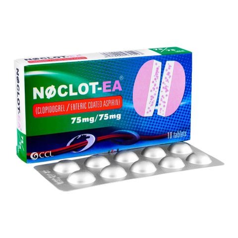 Noclot-Ea Tablets 75Mg/75Mg (1 Box = 1 Strip)(1 Strip = 10 Tablets)