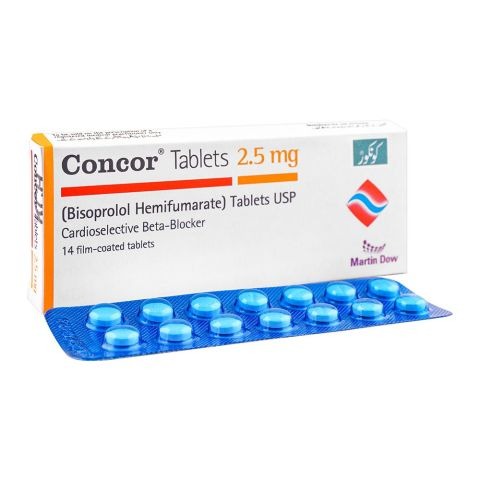 Concor Tablets 2.5Mg (1 Box = 1 Strip)(1 Strip = 14 Tablets)