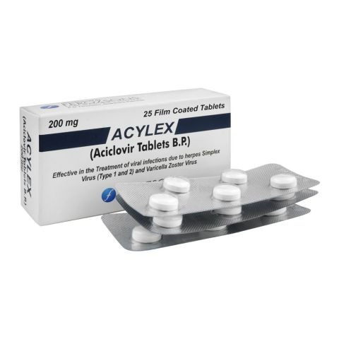 Acylex Tablets 200Mg (1 Strip = 5 Tablets)