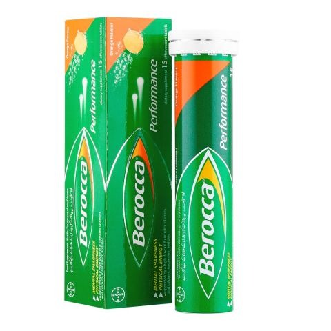 Berocca Performance Orange - Multivitamin - Performance Enhancer Effervescent Tablets (1 Bottle = 15 Tablets)