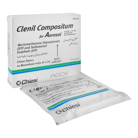 Clenil 2Ml Compositum For Aerosol 0.8Mg+1.6Mg (1 Box = 10 Nebulization Solution)