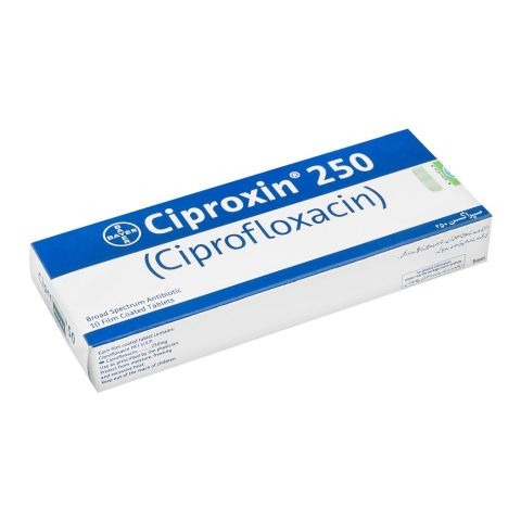 Ciproxin Tablets 250Mg (1 Box = 1 Strip) (1 Strip = 10 Tablets)