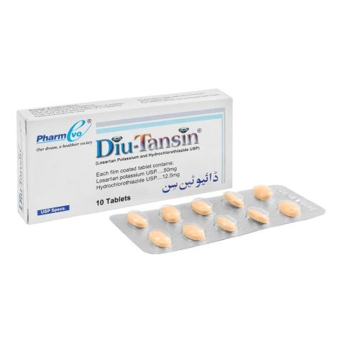 Diu-Tansin Tablets 50/12.5Mg (1 Box = 1 Strip)(1 Strip = 10 Tablets)