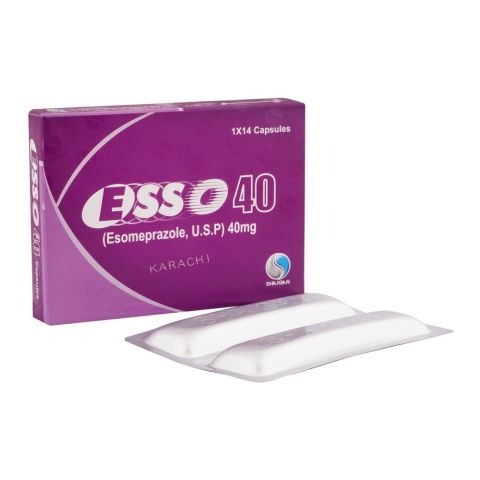 Esso Capsules 40Mg (1 Box = 2 Strips) (1 Strip = 7 Capsules)