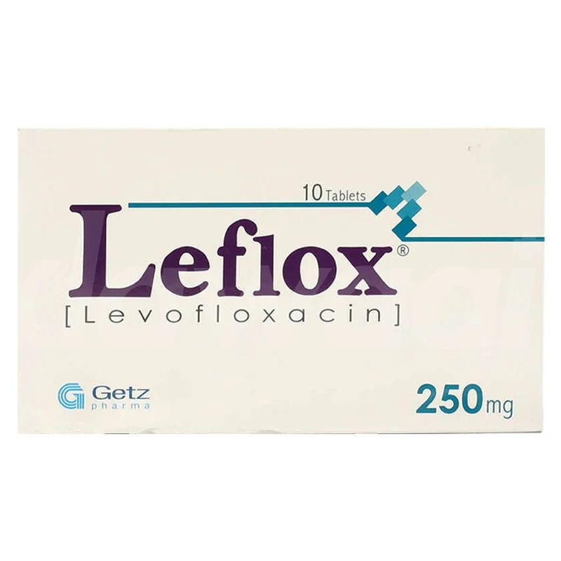 Leflox Tablets 250Mg (1 Box = 2 Strips) (1 Strip = 10 Tablets)