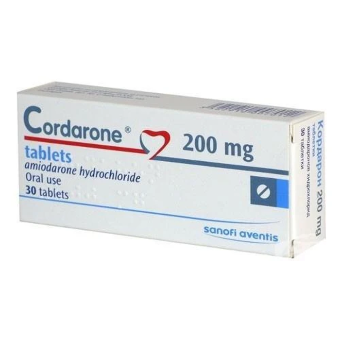 Cordarone Tablets 200Mg (1 Box = 3 Strip)(1 Strip = 10 Tablets)
