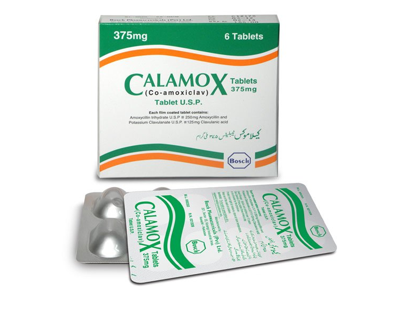 Calamox Tablets 375Mg (1 Box = 1 Strip) (1 Strip = 6 Tablets)