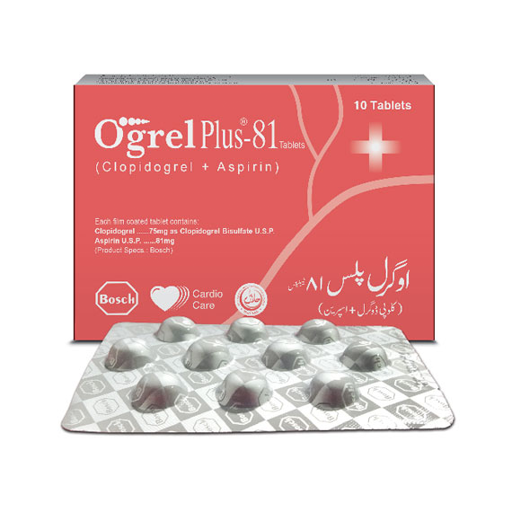 Ogrel Plus 81 Tablets 75/81Mg (1 Box = 1 Strip)(1 Strip = 10 Tablets)