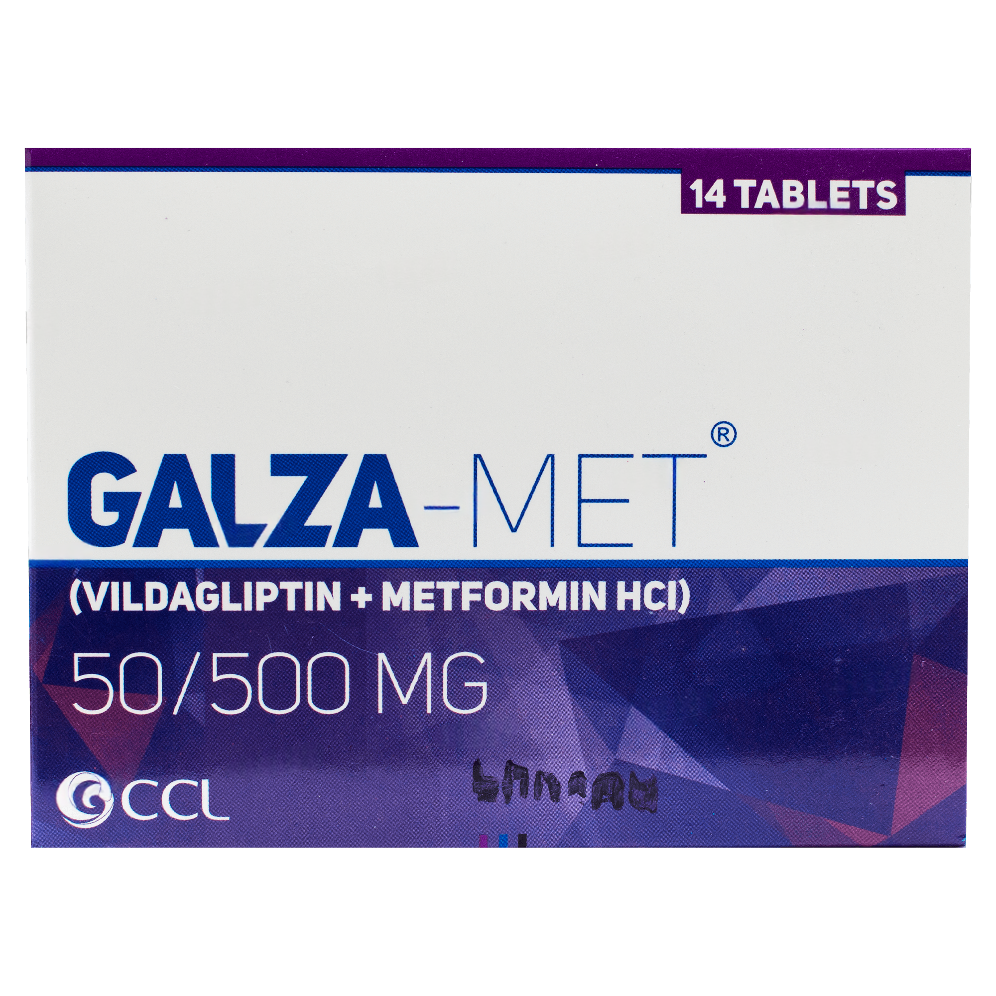 Galza-Met Tablets 50Mg/500Mg (1 Strip = 7 Tablets)