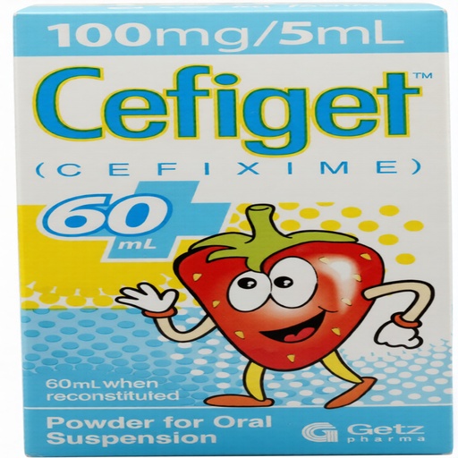 Cefiget (100mg/5Ml) 60Ml Oral Suspension