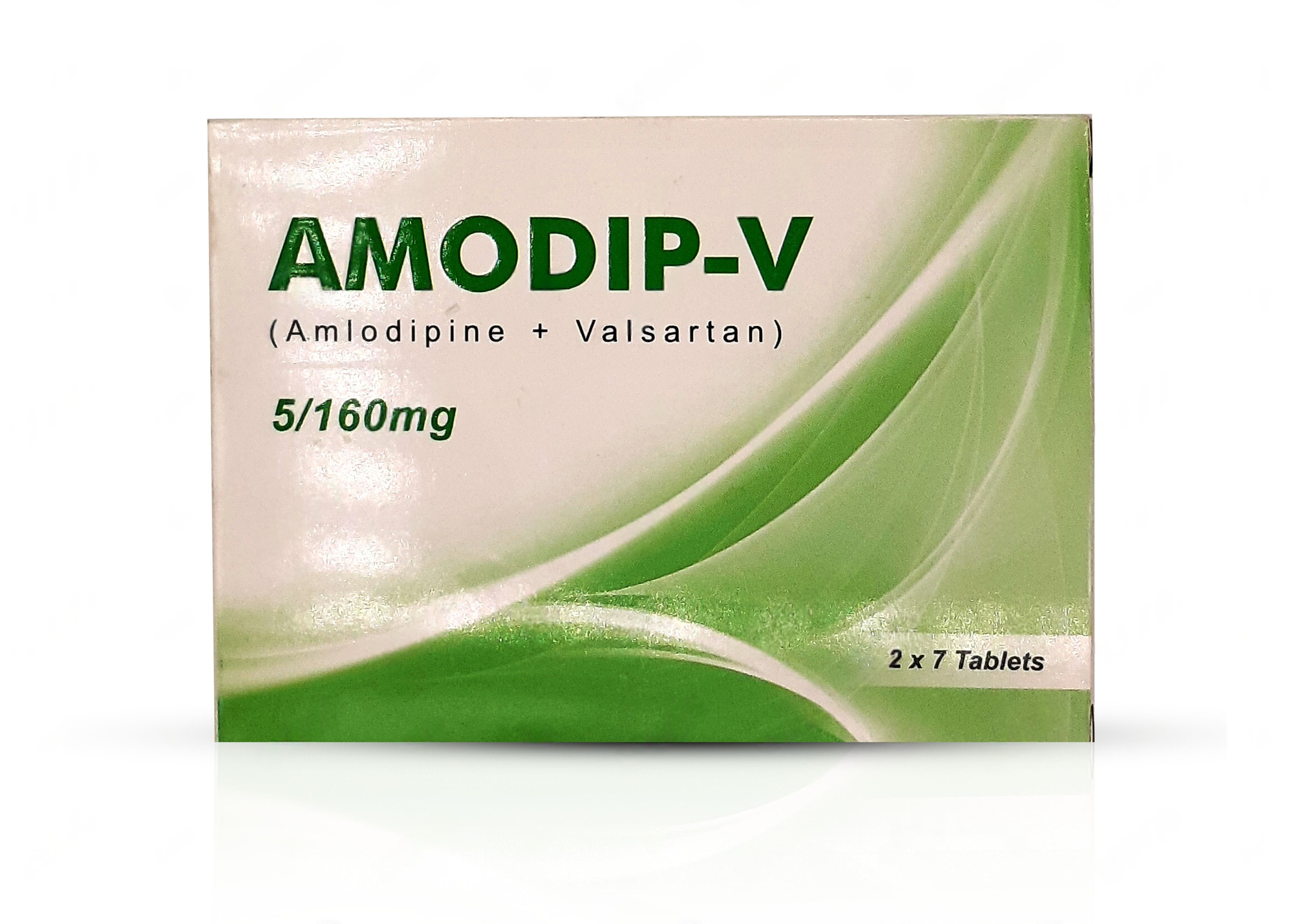 Amodip-V Tablets 5Mg/160Mg (1 Box = 2 Strips) (1 Strip = 7 Tablets)