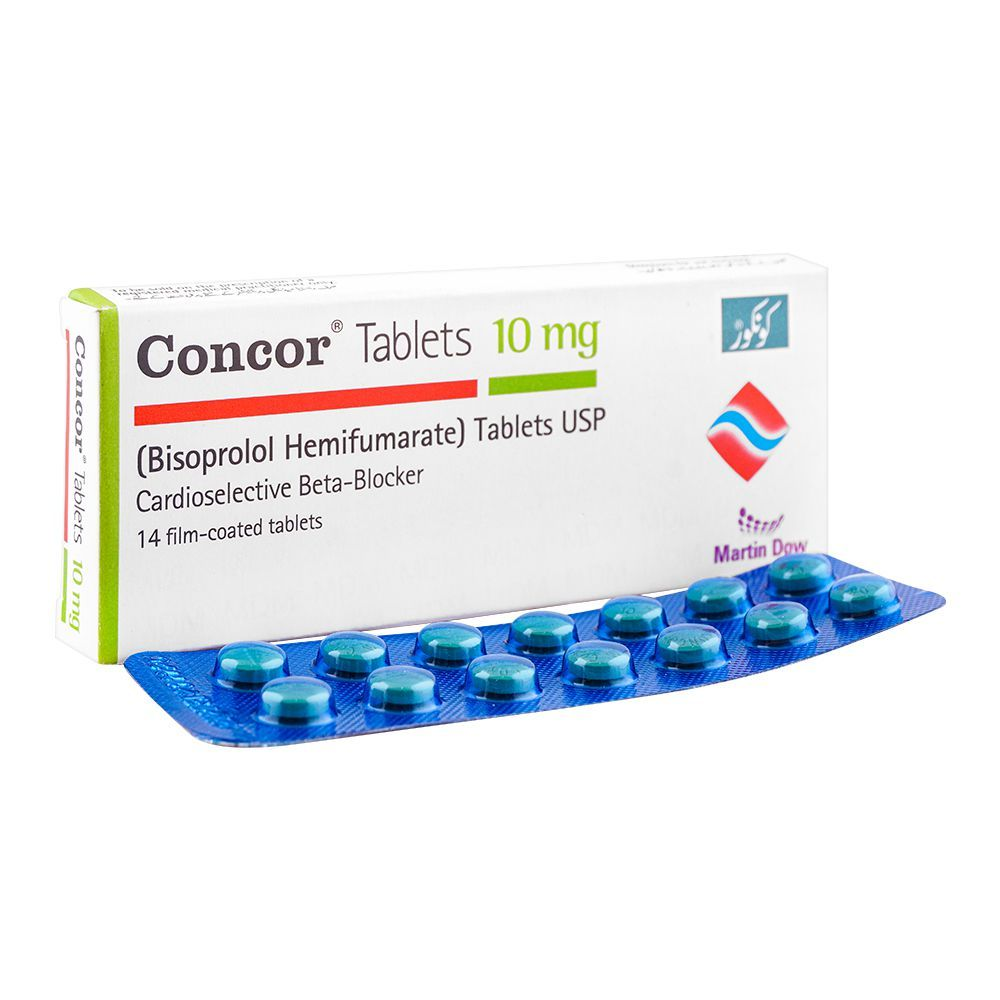 Concor Tablets 10Mg (1 Box = 1 Strip)(1 Strip = 14 Tablets)
