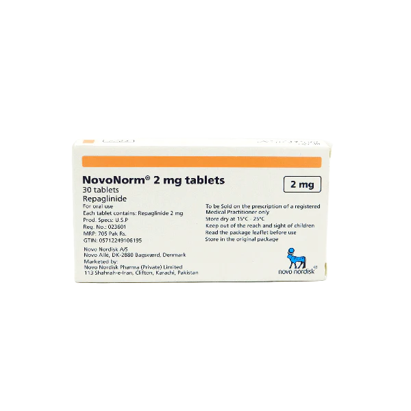 Novonorm Tablets 2Mg (1 Strip = 15 Tablets)