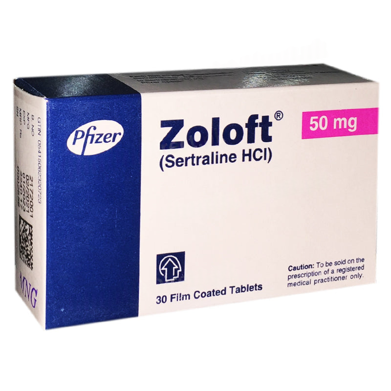 Zoloft Tablets 50Mg (1 Box = 3 Strips) (1 Strip = 10 Tablets)
