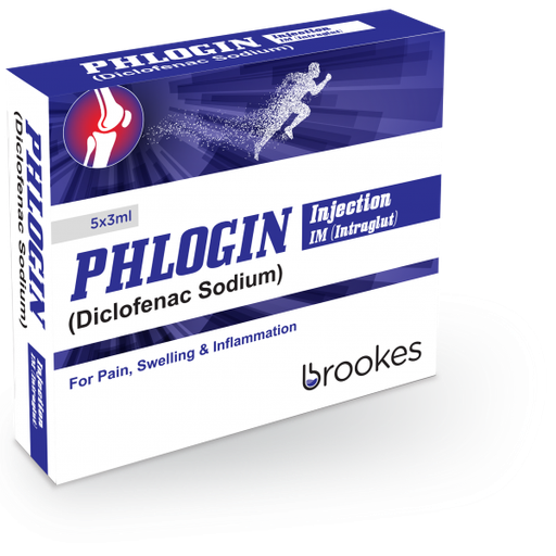 Phlogin (75mg/3Ml) 5 Ampoule Injections
