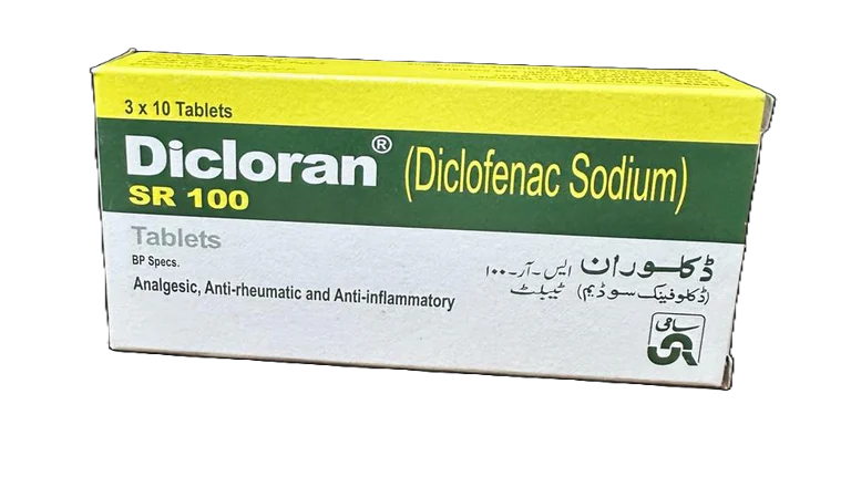 Dicloran Sr Tablets 100Mg (1 Box = 3 Strips) (1 Strip = 10 Tablets)