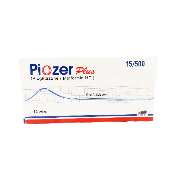 Piozer Plus Tablets 15Mg/500Mg (1 Box = 1 Strip)(1 Strip = 14 Tablets)