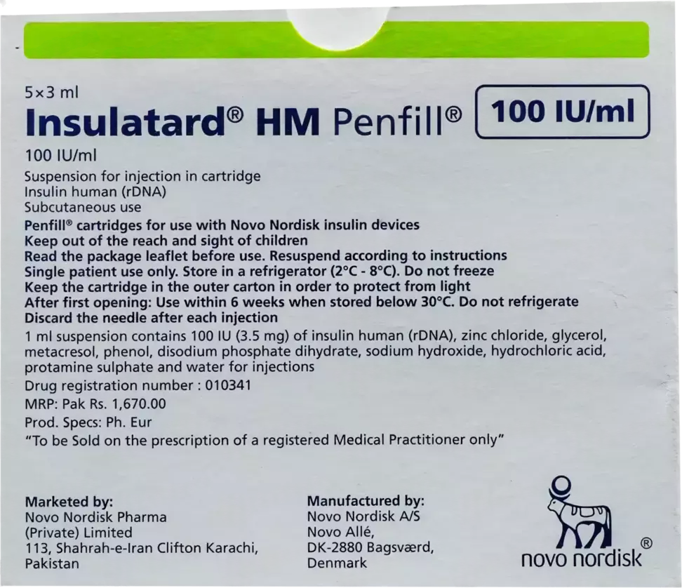 Insulatard Hm Penfill 3Ml