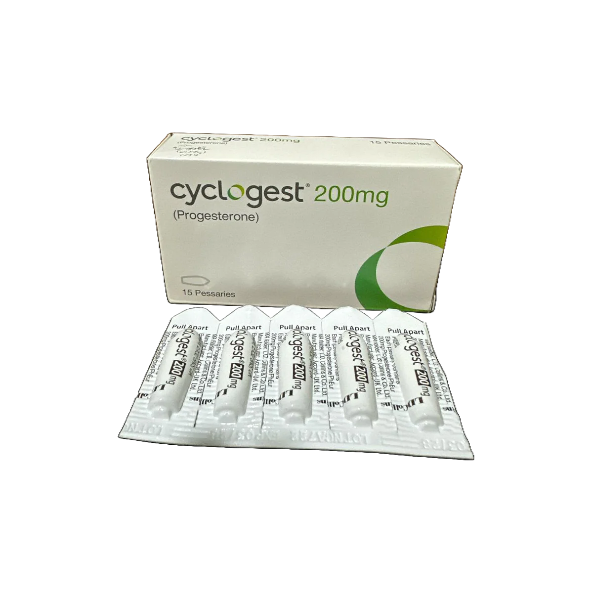 Cyclogest Pessaries 200Mg (1 Box = 3 Strips) (1 Strip = 5 Pessary)
