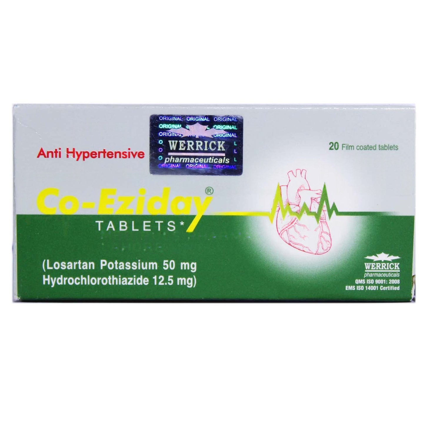 Co-Eziday Tablets 50Mg/12.5Mg (1 Box = 2 Strips) (1 Strip = 10 Tablets)