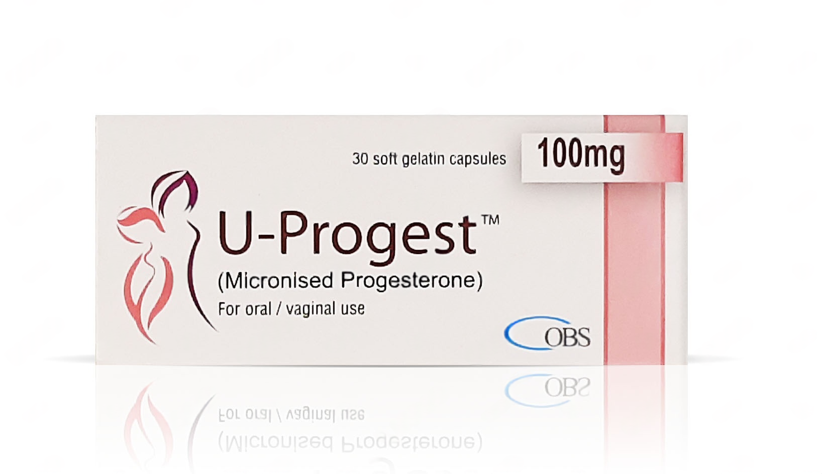 U-Progest Capsules 100Mg (1 Box = 3 Strips) (1 Strip = 10 Capsules)
