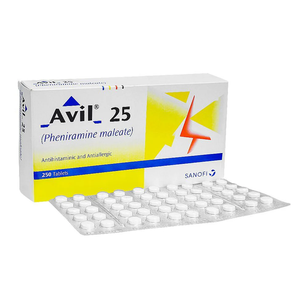 Avil Tablets 25Mg (1 Strip = 50 Tablets)