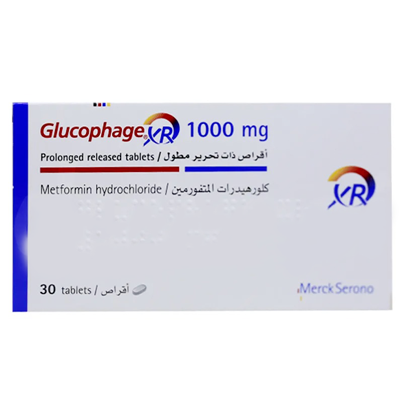 Glucophage Xr Tablets 1G (1 Box = 3 Strips) (1 Strip = 10 Tablets)