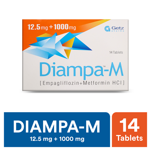 Diampa-M Tablets 12.5Mg/1000Mg (1 Box = 2 Strips) (1 Strip = 7 Tablets)