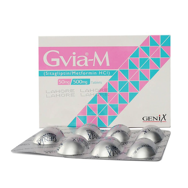 Gvia-M Tablets 50Mg/500Mg (1 Strip = 7 Tablets)