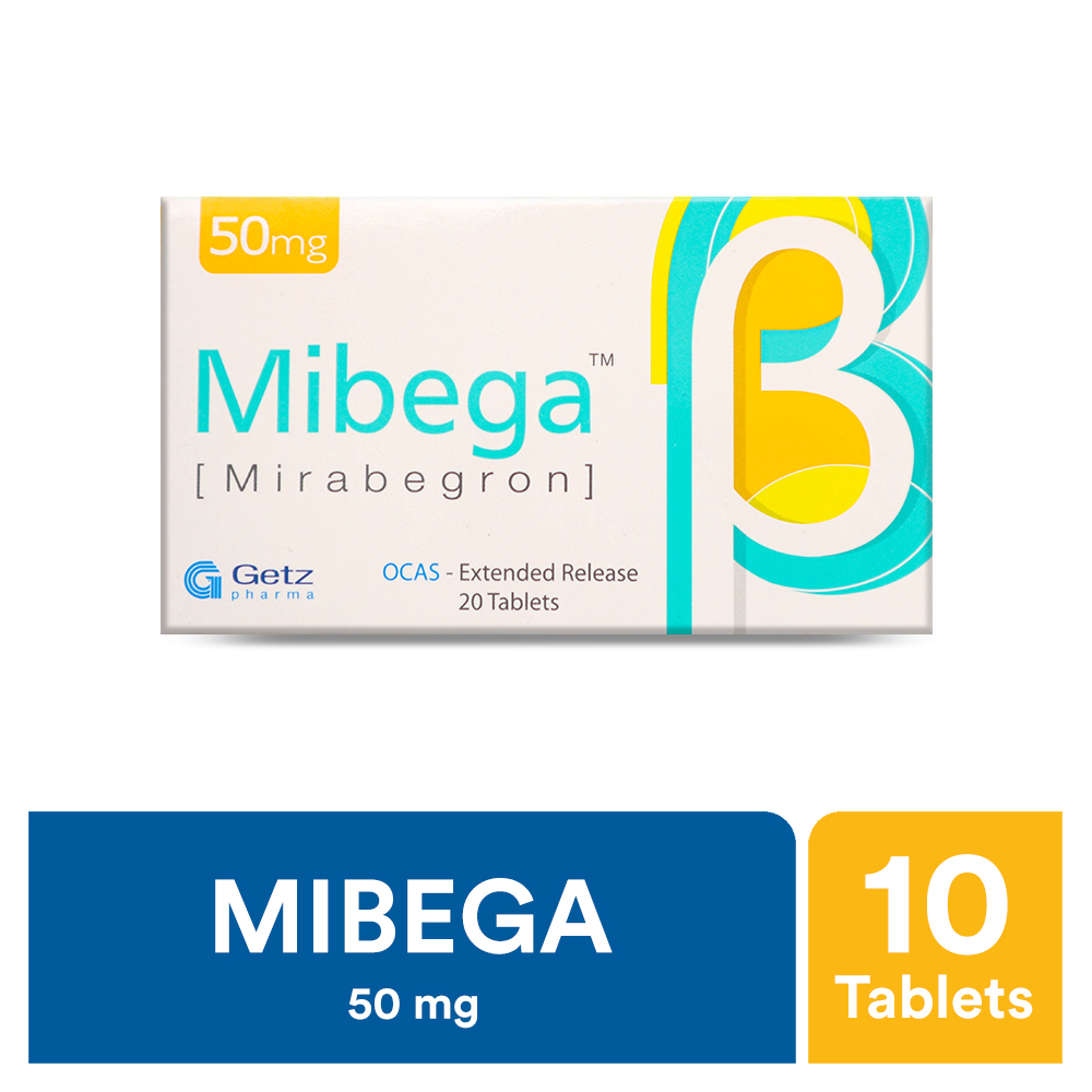 Mibega Tablets 50Mg (1 Box = 2 Strips) (1 Strip = 10 Tablets)