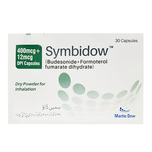 Symbidow Capsules 400Mcg/12Mcg (1 Box = 3 Strips) (1 Strip = 10 Capsules)