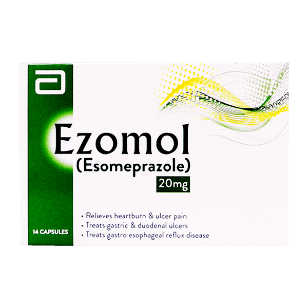 Ezomol Capsules 20Mg (1 Box = 2 Strips) (1 Strip = 7 Capsules)