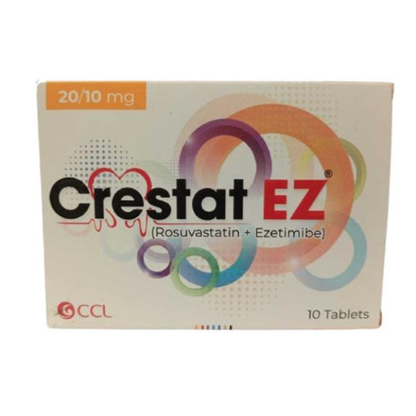 Crestat Ez Tablets 20Mg/10Mg (1 Box = 1 Strip) (1 Strip = 10 Tablets)