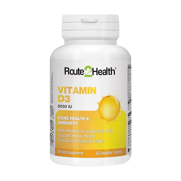 Route 2 Health Vitamin D3 Tablets 5000Iu (1 Bottle = 30 Tablets)