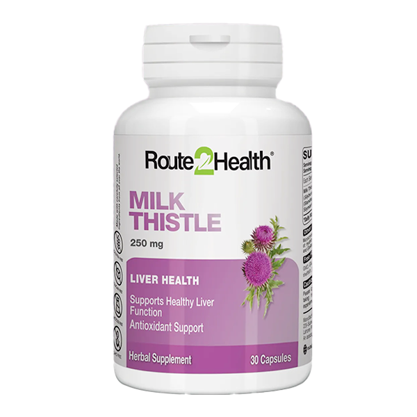 Route 2 Health Milk Thistle Capsules 250Mg (1 Bottle = 30 Capsules)